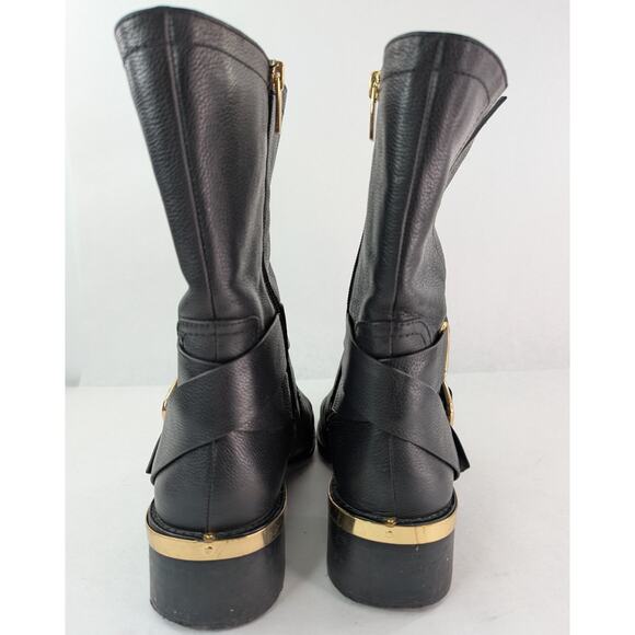 Vince Camuto Wethima Black Leather Strappy Metal Boot Size 6.5 251063 - Picture 5 of 12